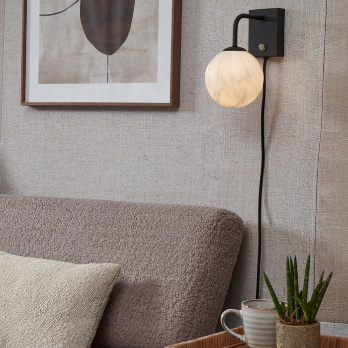 It's about RoMi Carrara Wandlamp - Zwart