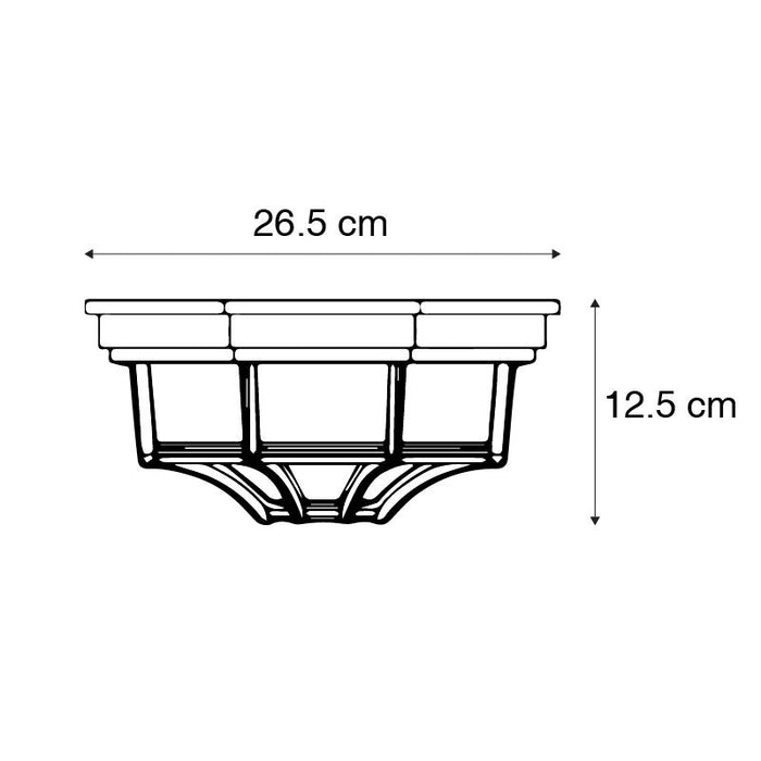 QAZQA Landelijke plafondlamp donkergrijs 26,5 IP44 - Bri