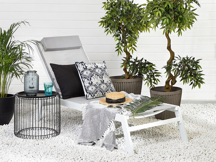 Beliani - CATANIA - Strandstoel - Grijs - Polyester