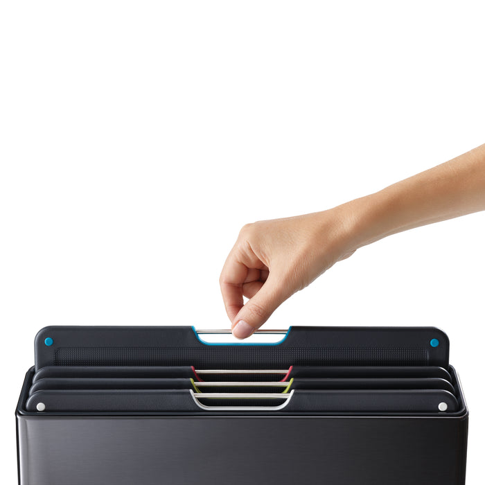 Joseph Joseph Folio Steel Snijplankset - Set van 4 - Zwart