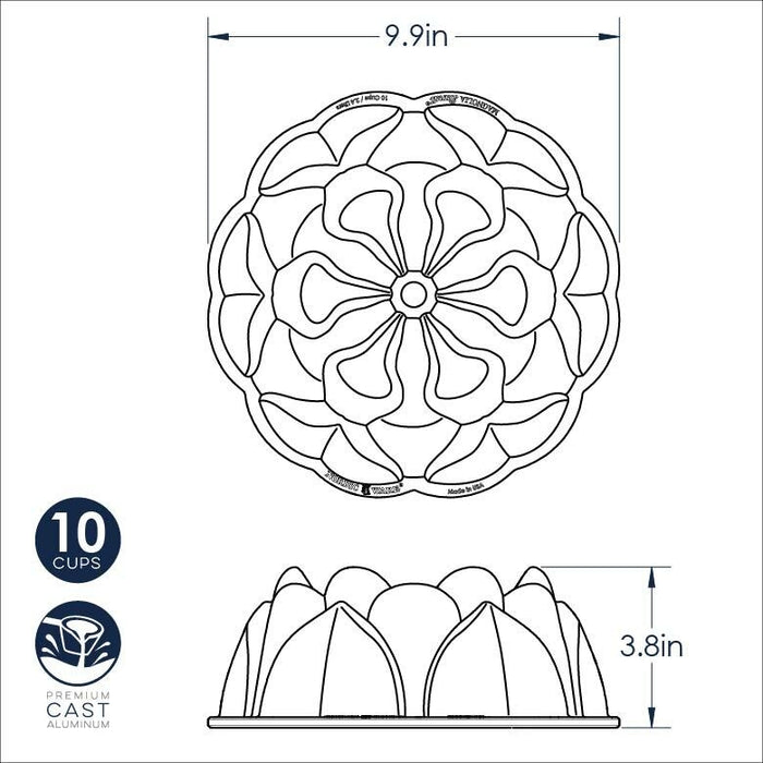 Nordic Ware - Tulband Bakvorm "Magnolia Bundt Pan" - Nordic Ware |Spri