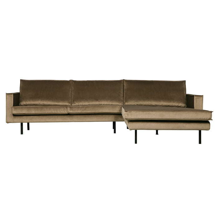 WOOOD Rodeo Chaise Longue Rechts - Velvet -  Taupe