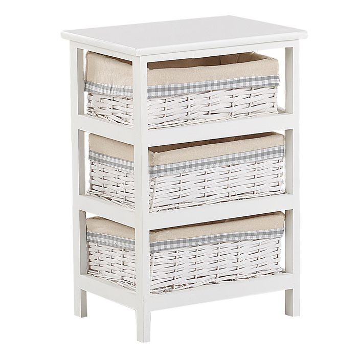 Beliani ZURI Opbergmeubel met 3 manden Wit
