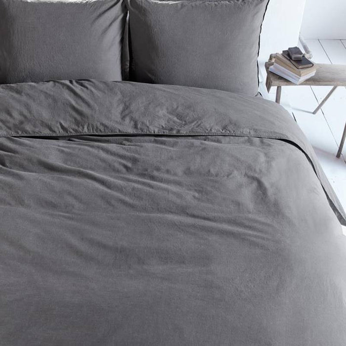 vtwonen Natural Stone Dekbedovertrek 260 x 200/220 cm - Antraciet