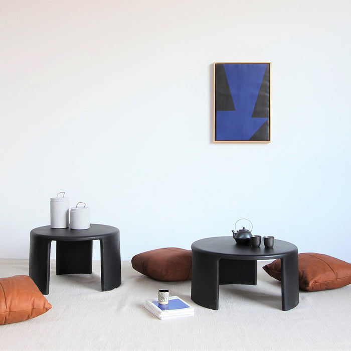 Furnified - Concrete Salontafel - Zwart - 65×65×40cm