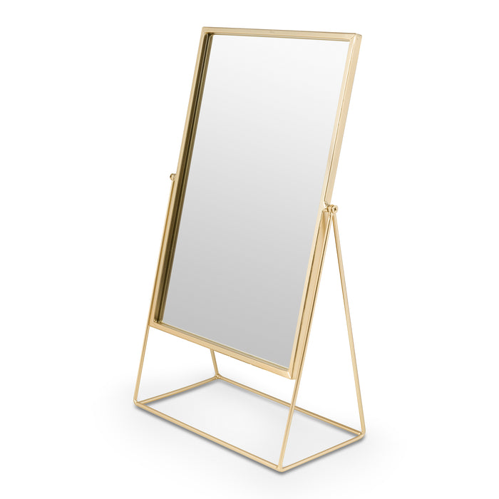 vtwonen Rectangular Spiegel H 26,5 x B 14 cm - Goud