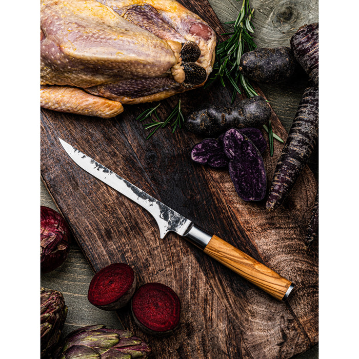 Forged Olive uitbeenmes lemmet lengte 16 cm