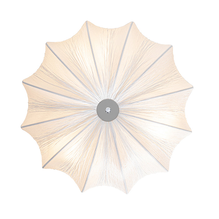 QAZQA Japandi plafondlamp wit zijden 52cm 3-lichts - Plu