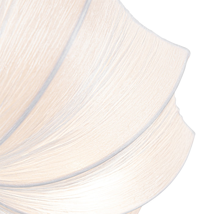 QAZQA Japandi plafondlamp wit zijden 52cm 3-lichts - Plu