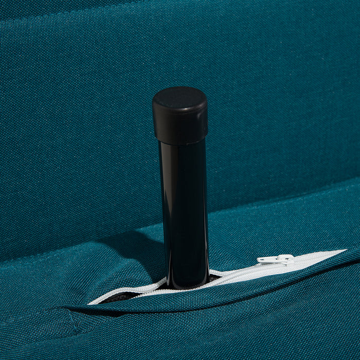 Beliani - SETTEN - Slaapbank 1-zit - Zeeblauw - Polyester