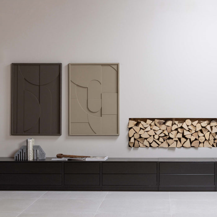 WOOOD Fiona Schilderij  70X100 - Vergrijsd groen