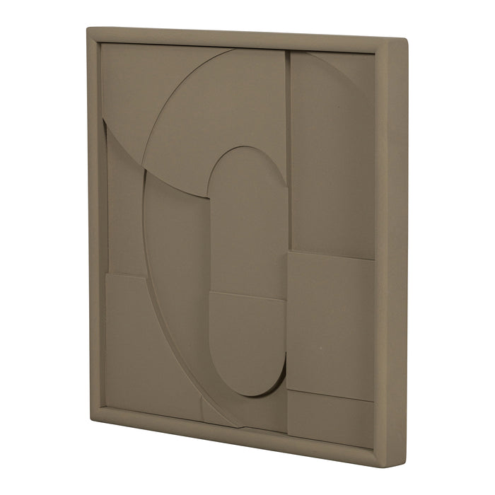 WOOOD Fiona Schilderij  60X60 - Vergrijsd groen