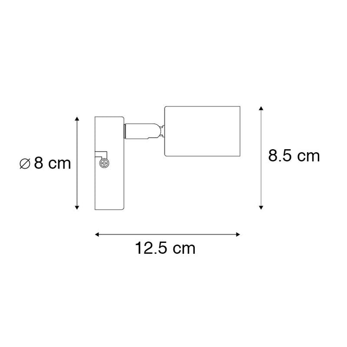 QAZQA Moderne spot zwart verstelbaar - Facil