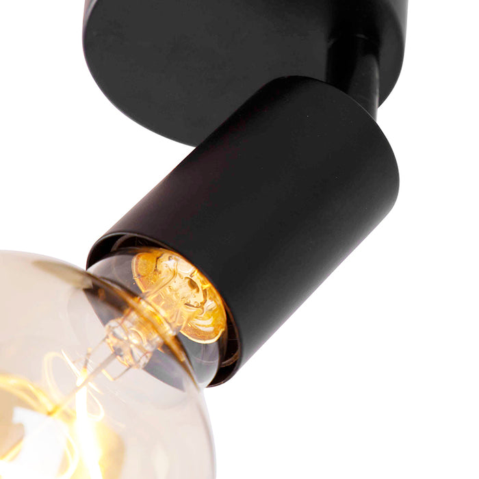 QAZQA Moderne spot zwart verstelbaar - Facil