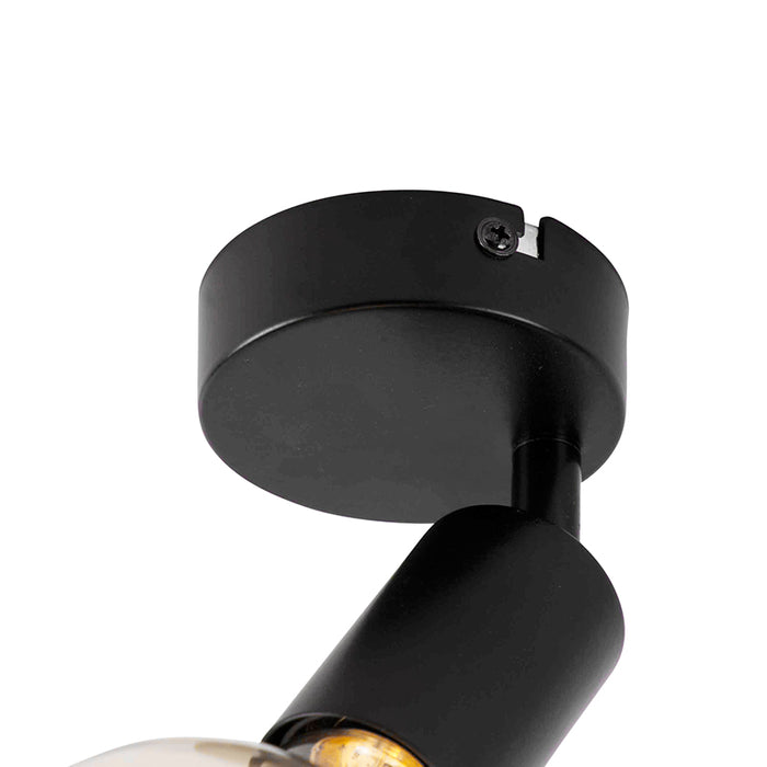 QAZQA Moderne spot zwart verstelbaar - Facil