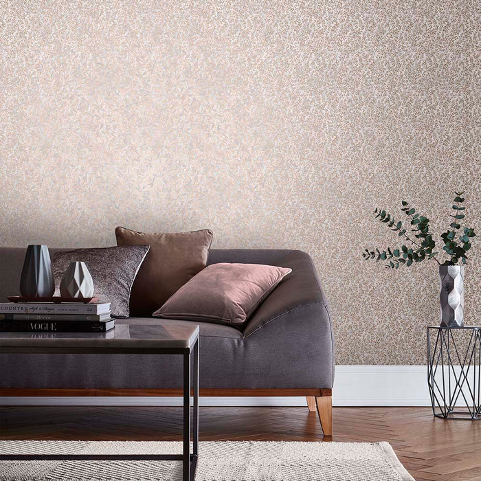 Graham & Brown vliesbehang Botany Soft Rose Gold roze