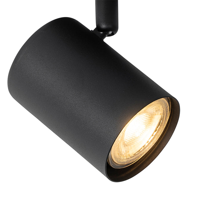 QAZQA Moderne spot zwart verstelbaar vierkant - Jeana