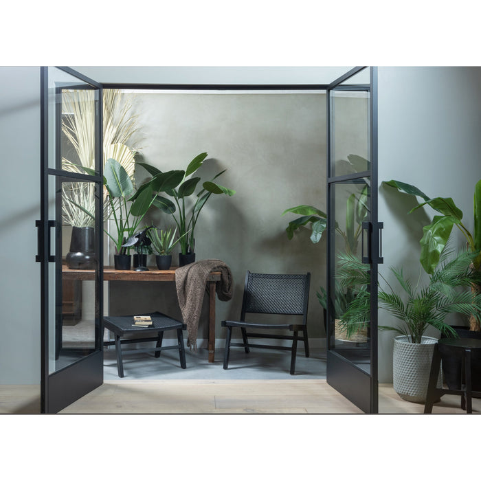 WOOOD Puk Fauteuils - Aluminium - Zwart - Set van 2