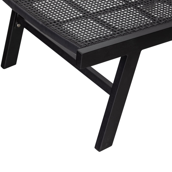 WOOOD Puk Fauteuils - Aluminium - Zwart - Set van 2