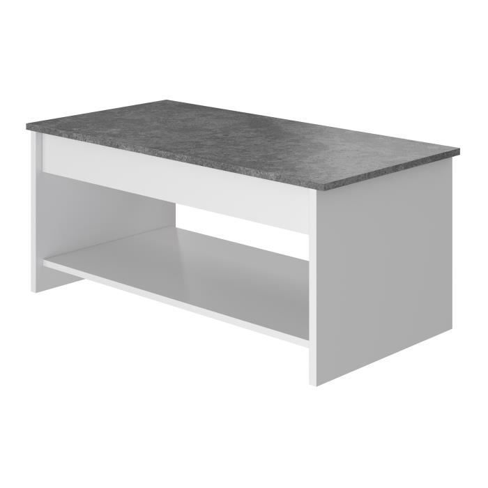Cstore HAPPY Lifting Salontafel - Wit en grijs - L 50 cm