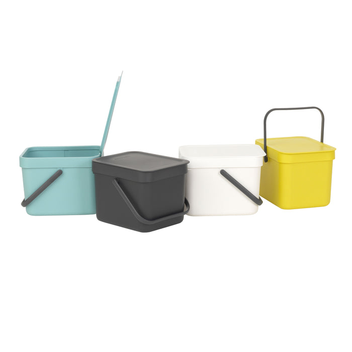 Brabantia Sort & Go GFT Afvalemmer 6 Liter - Wit