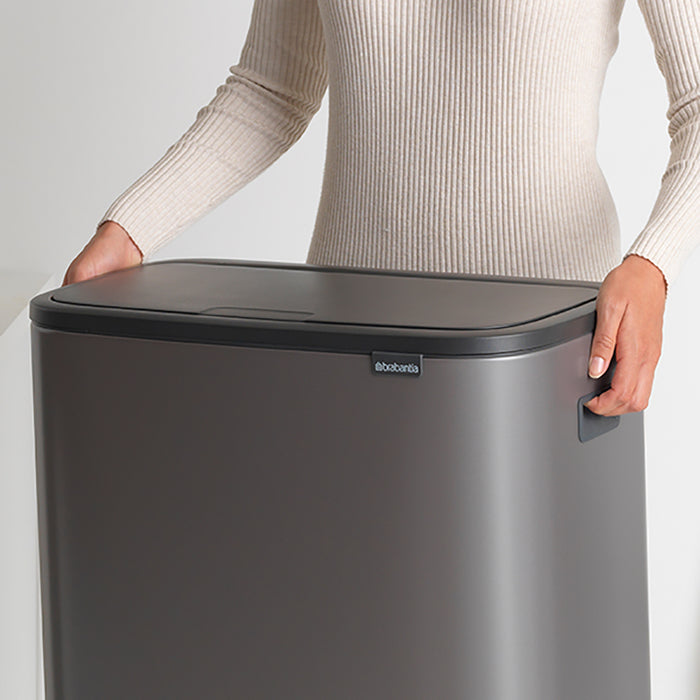 Brabantia Bo Touch Bin Afvalemmer 2 x 30 L - Platinum