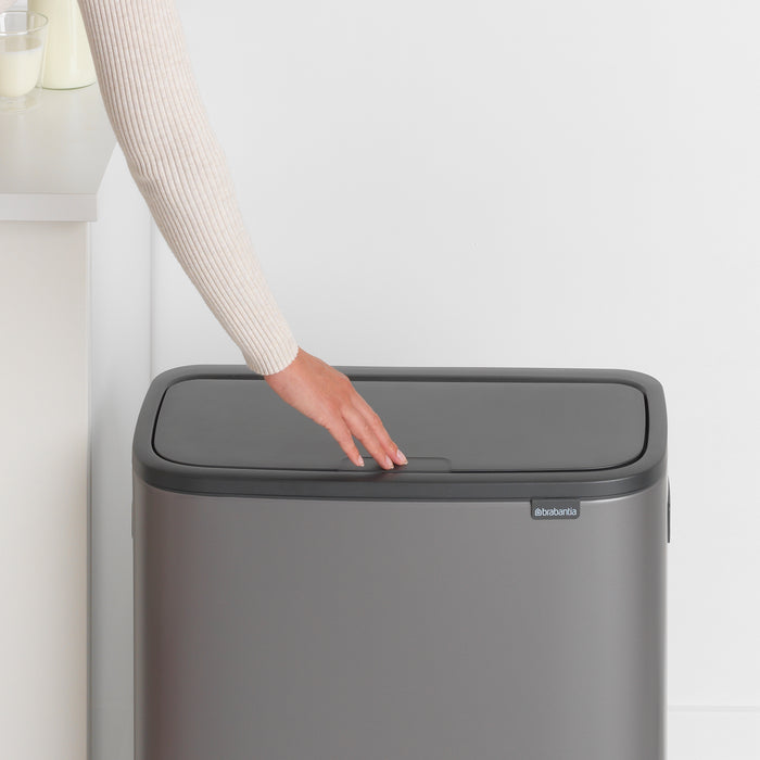 Brabantia Bo Touch Bin Afvalemmer 2 x 30 L - Platinum