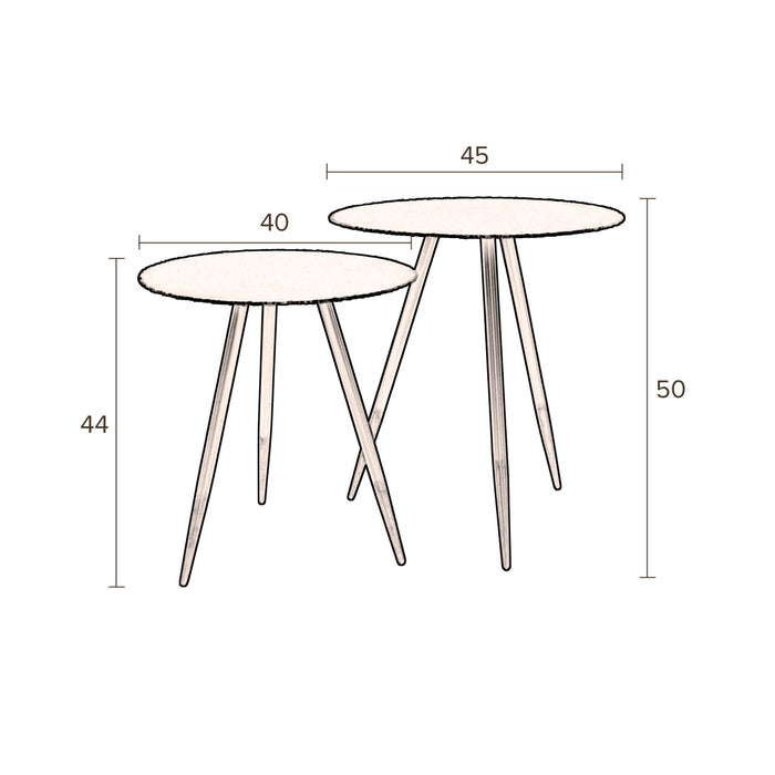 Dutchbone Stalwart Bijzettafel Set van 2