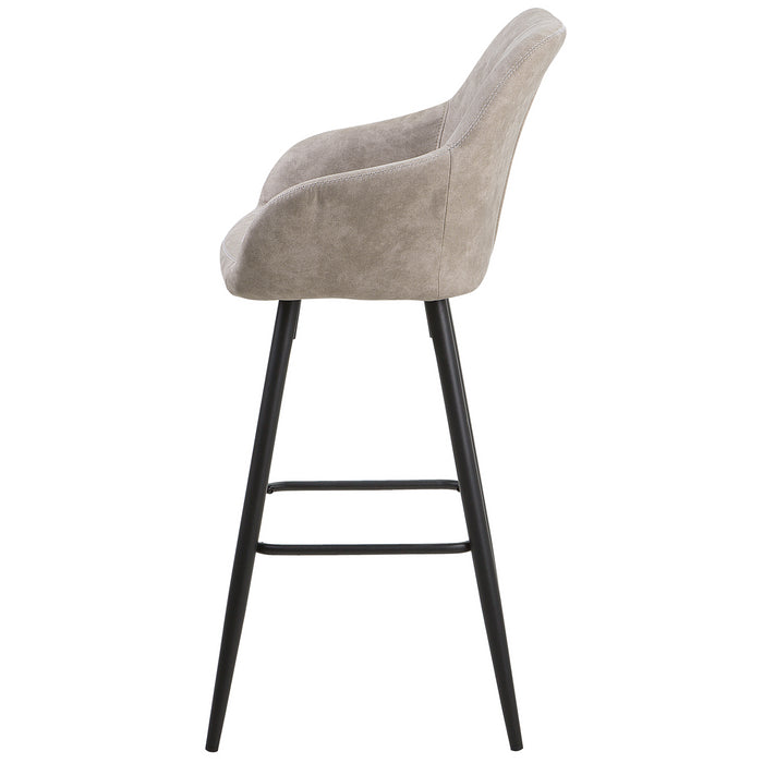 Beliani - DARIEN - Barkruk set van 2 - Beige - Polyester