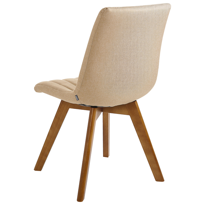Beliani - CALGARY - Eetkamerstoel - Zandbeige - Polyester