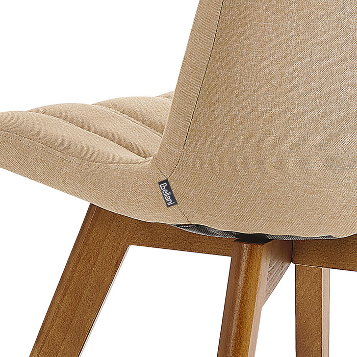 Beliani - CALGARY - Eetkamerstoel - Zandbeige - Polyester