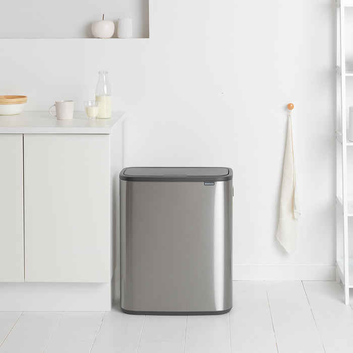 Brabantia Bo Touch Bin 2 x 30 L - Vingerafdrukvrij - Zilver
