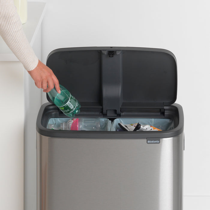 Brabantia Bo Touch Bin 2 x 30 L - Vingerafdrukvrij - Zilver