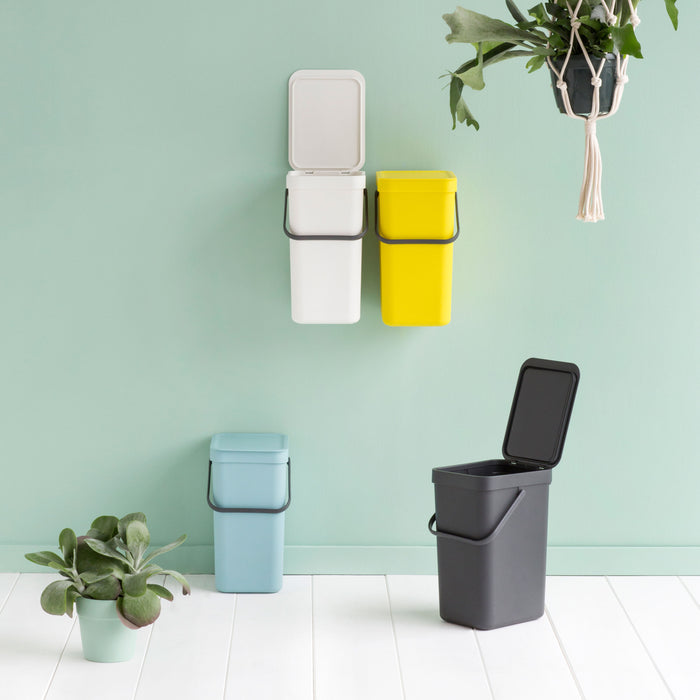 Brabantia Sort & Go Afvalemmer / Opberger 12 Liter - Wit