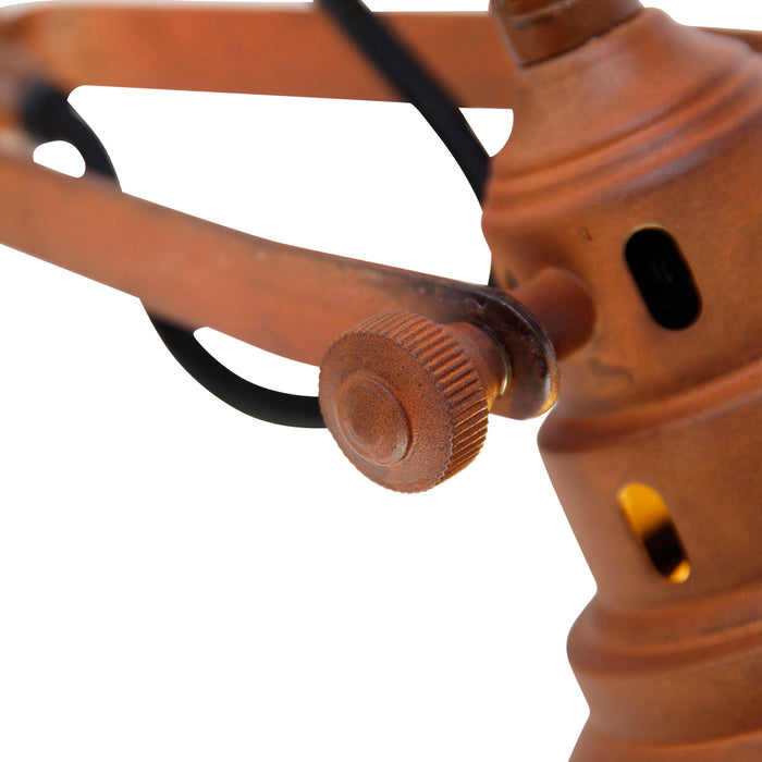 QAZQA Industriële wandlamp roest met goud - Rust