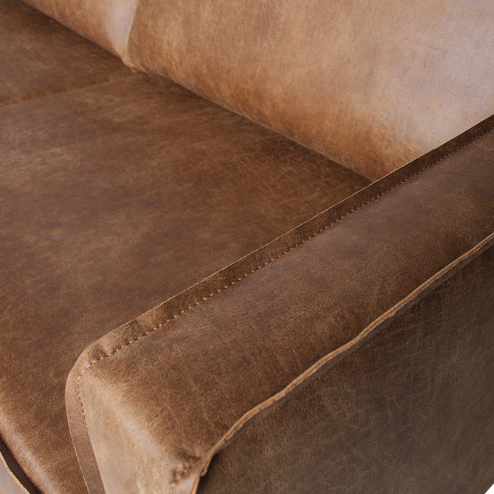WOOOD Rodeo Hoekbank Links - Eco-leder -  Cognac