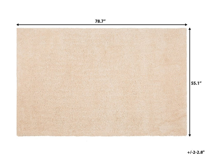 Beliani - DEMRE - Shaggy vloerkleed - Beige - 140 x 200 cm - Polyester