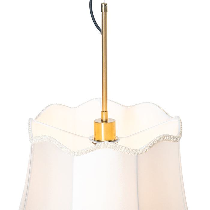 QAZQA Hanglamp nona - Wit - Klassiek | Antiek - D 40cm