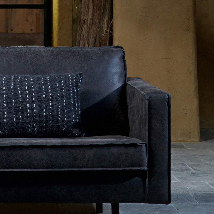 WOOOD Rodeo Hoekbank Links - Eco-leder -  Zwart