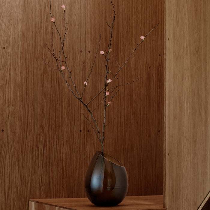 Blomus Drop Vaas Ø 12,5 cm - Coffee