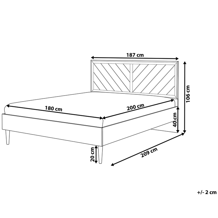 Beliani - MIALET - Bed - Donkerbruin - 180 x 200 cm - Vezelplaat