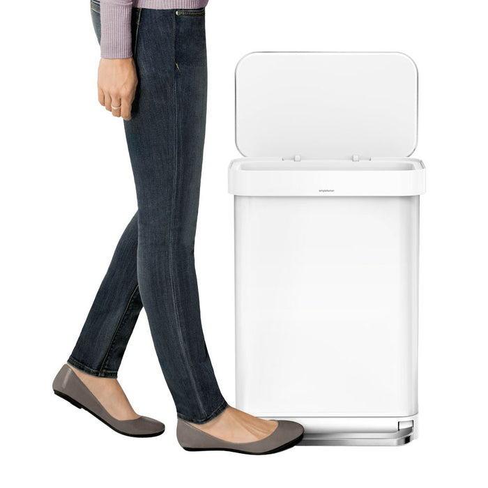 Simplehuman Rectangular Liner Pocket Pedaalemmer  45 Liter