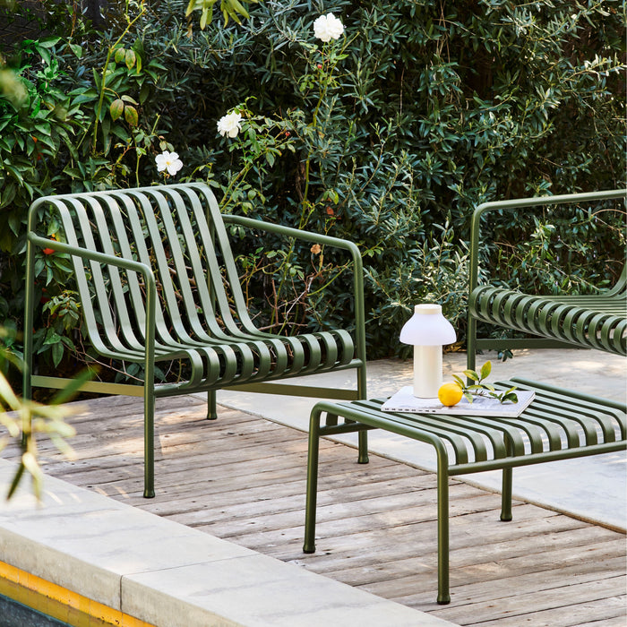 HAY Palissade Lounge Chair Low - Olijfgroen