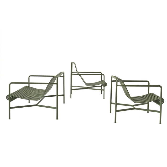 HAY Palissade Lounge Chair Low - Olijfgroen