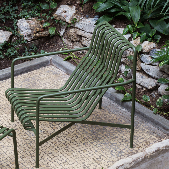HAY Palissade Lounge Chair Low - Olijfgroen