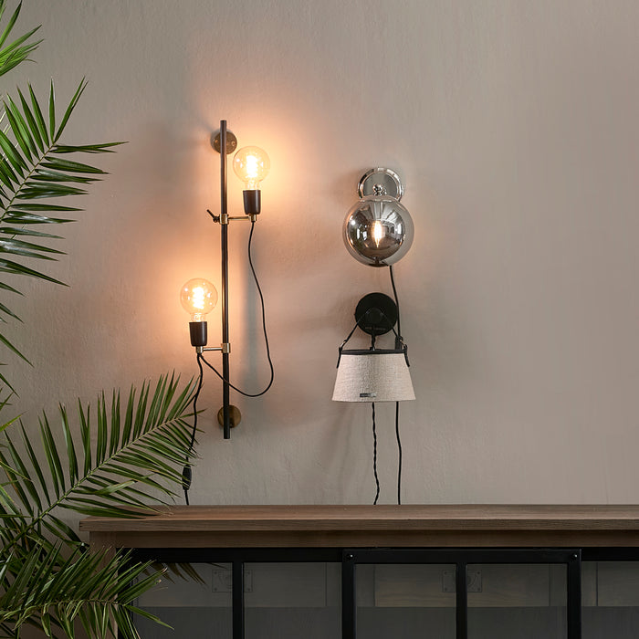 Riviera Maison Lille Wall Lamp grey smoke -  18.0x25.0x23.0 cm