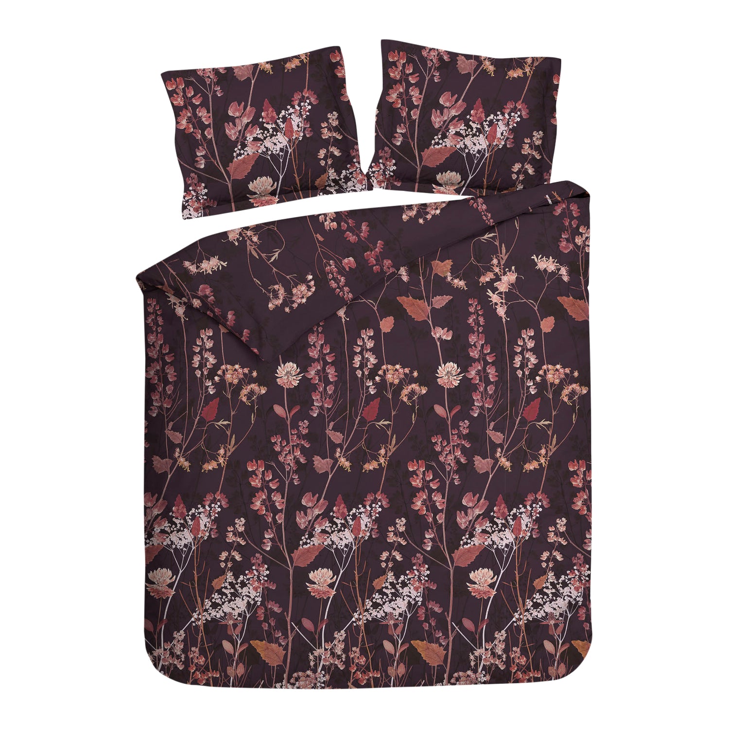 Heckett & Lane Revi Dekbedovertrek 240 x 200TC/220 cm - Raisin Red