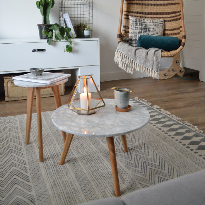 Zuiver White Stone Bijzettafel Small