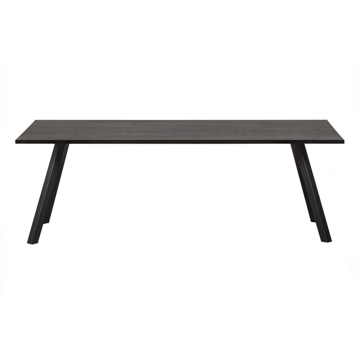 WOOOD Tablo Tafel met 2-stand Poot - Eiken|Metaal - Zwart - 75x200x90