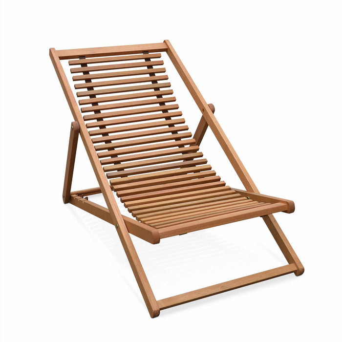 sweeek - Set van twee houten strandstoelen